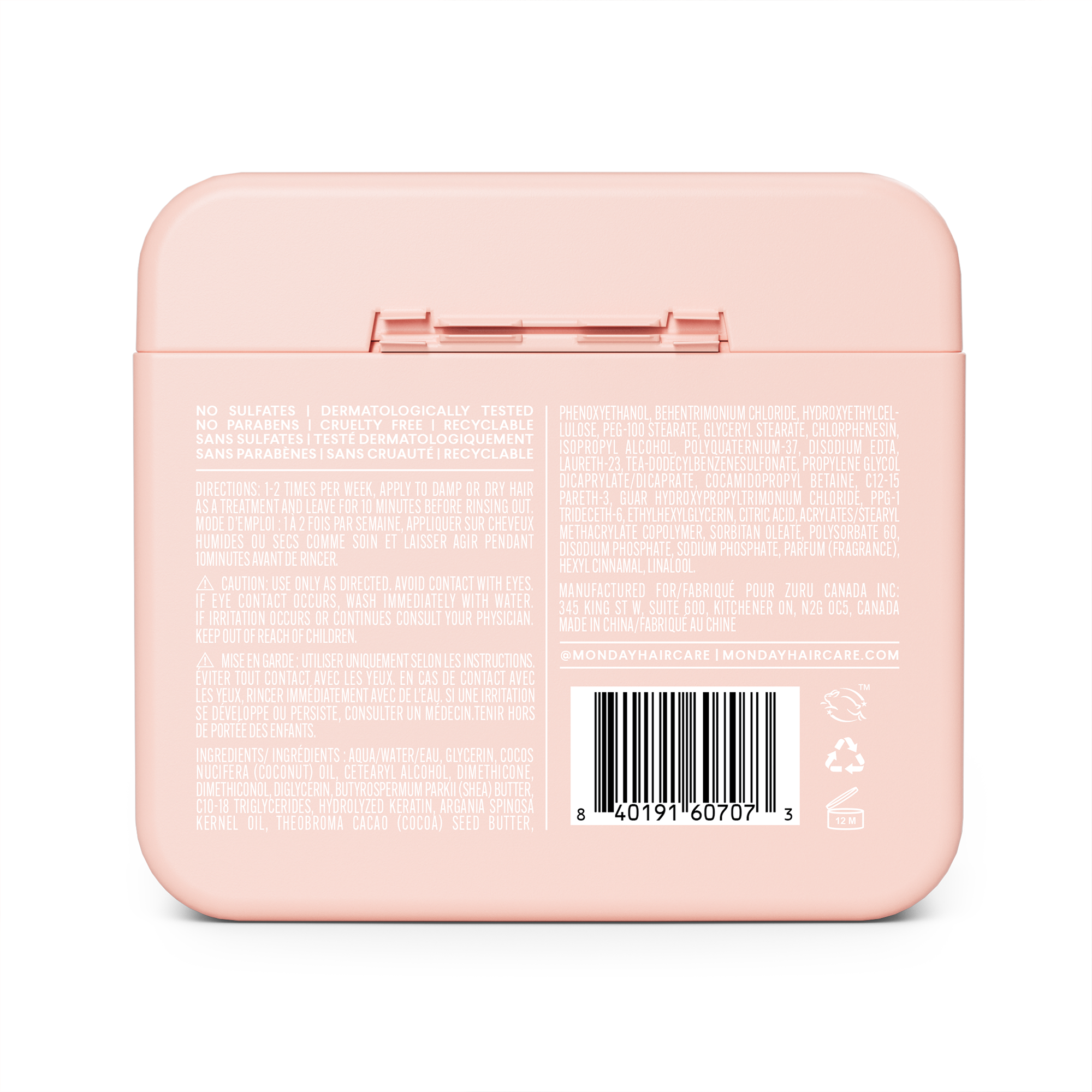 104226-CA_MONDAY_DEEP MOISTURE Hairmask_250ml_BACK OF PACK