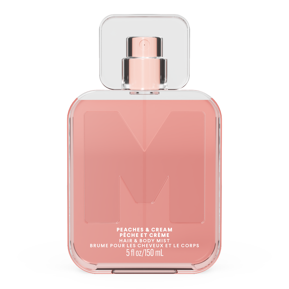 104396SLB-CA_MONDAY_HAIR & BODY MIST_PEACHES AND CREAM_FRONT OF PACK